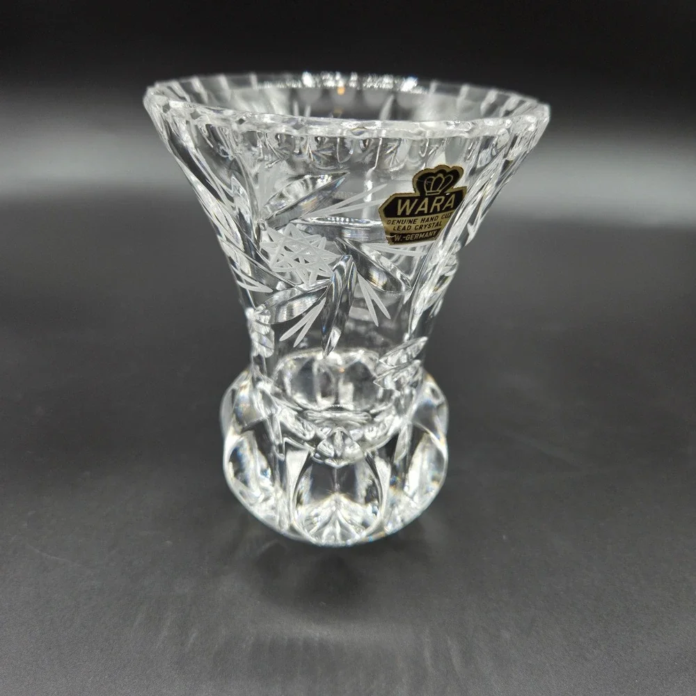 Vintage WARA Crystal 4in Clear Hand Cut‎ West Germany MCM
